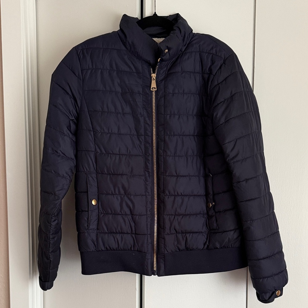 Navy Puffer jacket, bomber style size M